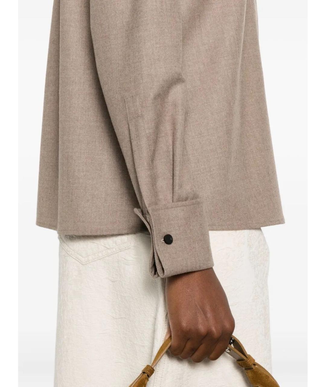 MAX MARA Бежевая кашемировая рубашка, фото 4