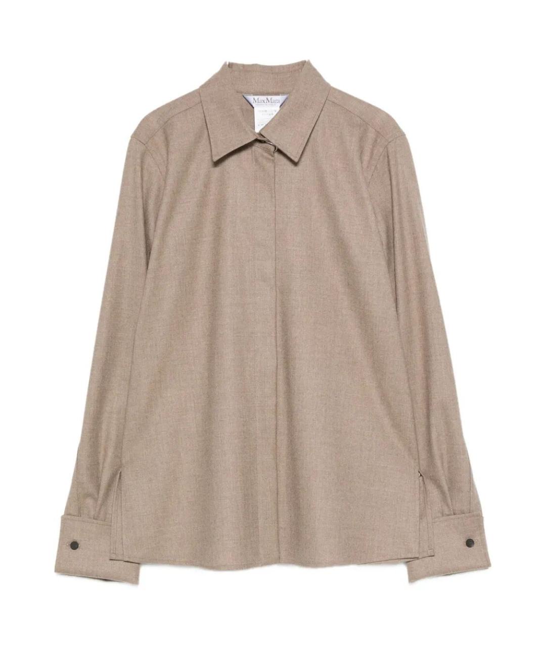 MAX MARA Бежевая кашемировая рубашка, фото 1