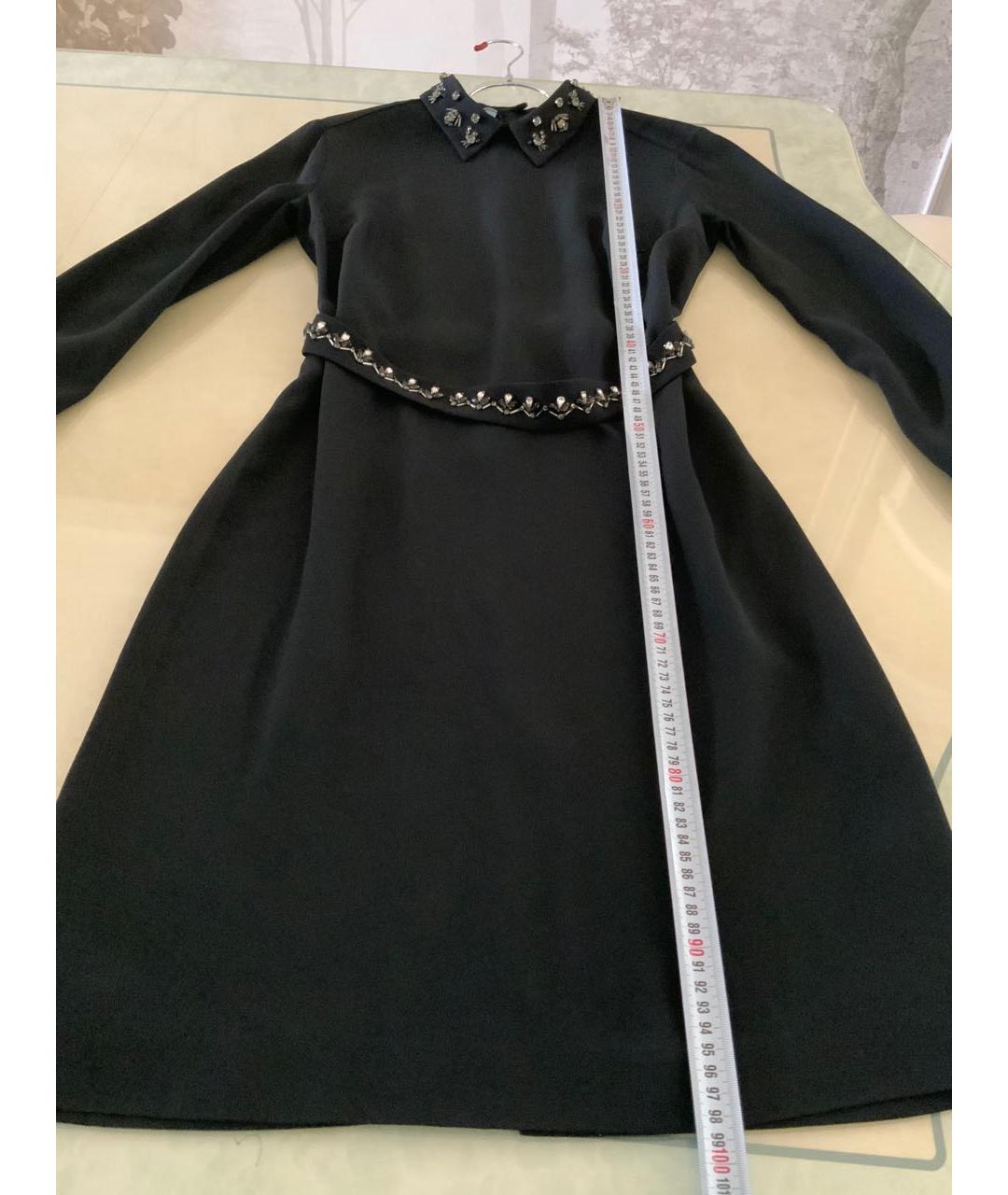 PRADA Черное ацетатное коктейльное платье, фото 7