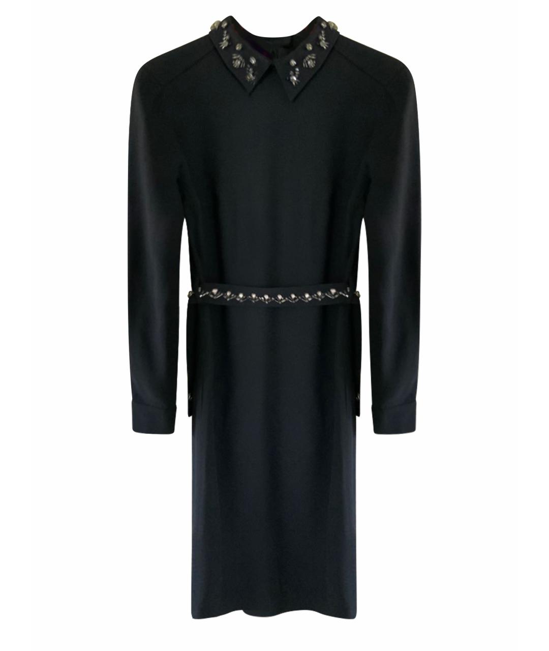 PRADA Черное ацетатное коктейльное платье, фото 1