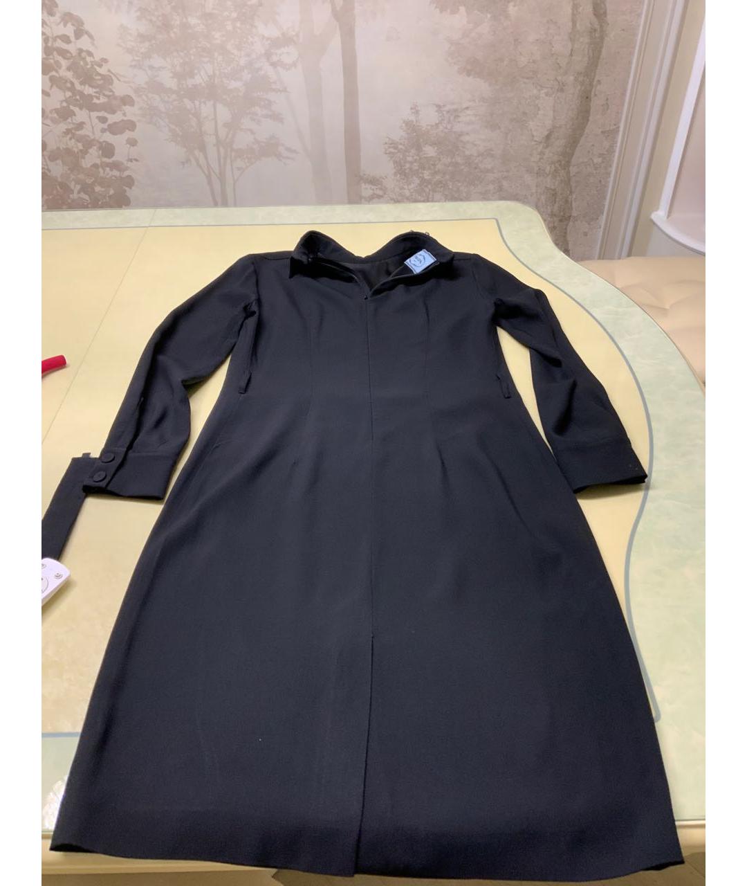 PRADA Черное ацетатное коктейльное платье, фото 3