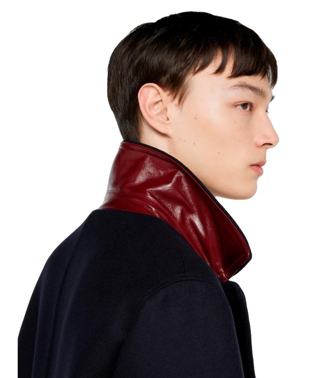 GUCCI Темно-синее шерстяное пальто, фото 5