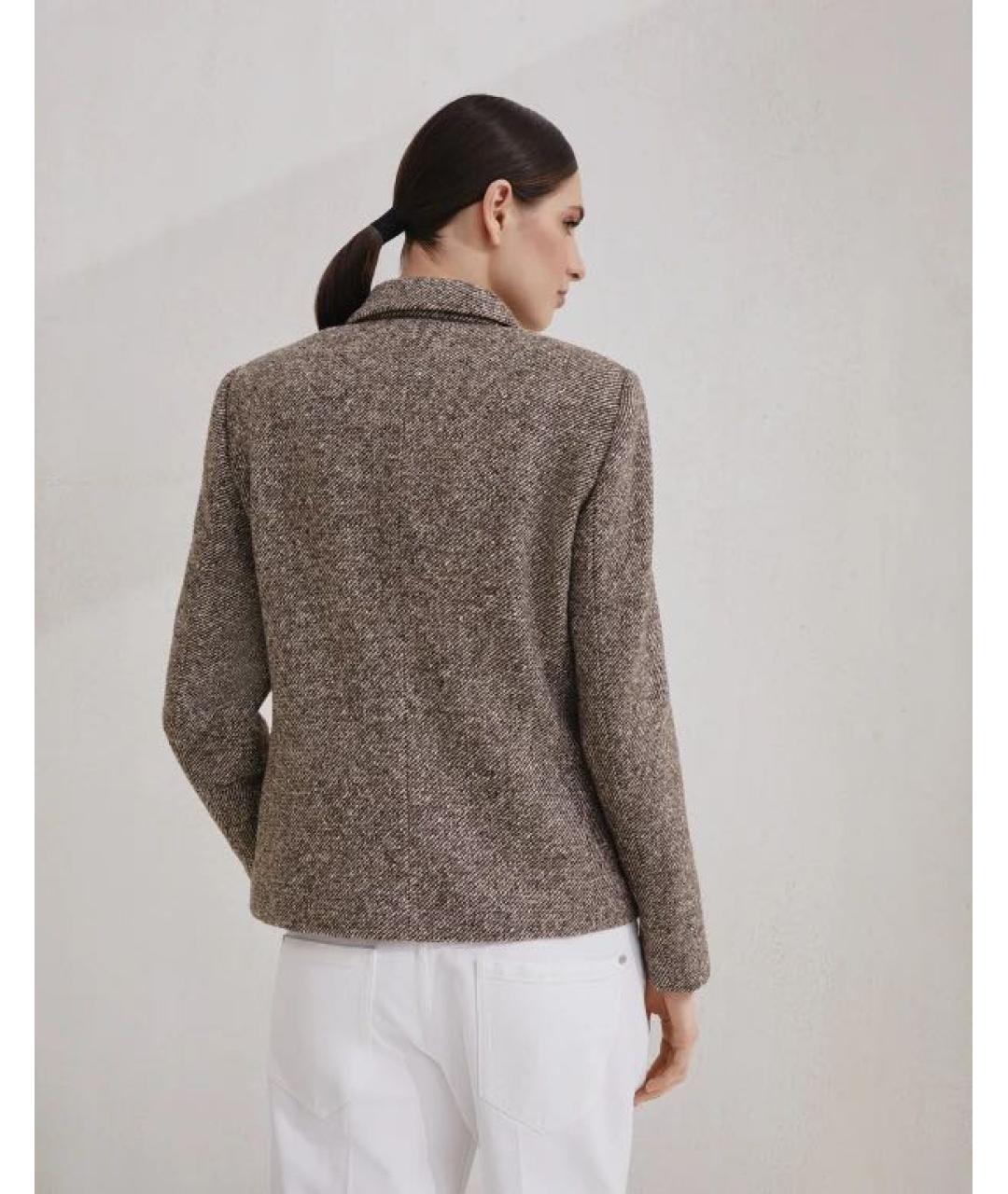 BRUNELLO CUCINELLI Коричневая шерстяная куртка, фото 2