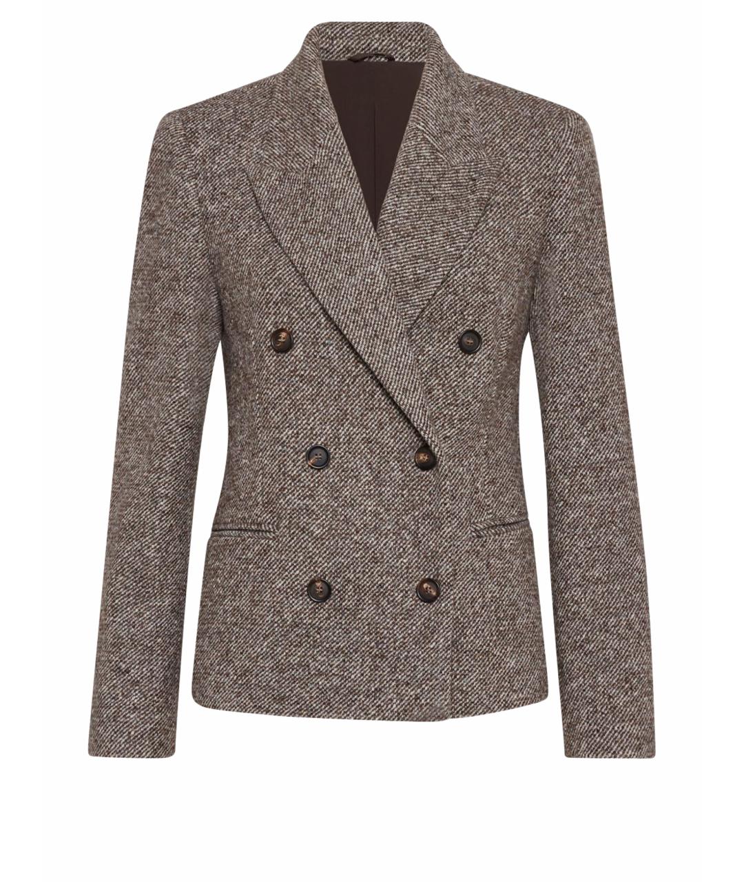 BRUNELLO CUCINELLI Коричневая шерстяная куртка, фото 1