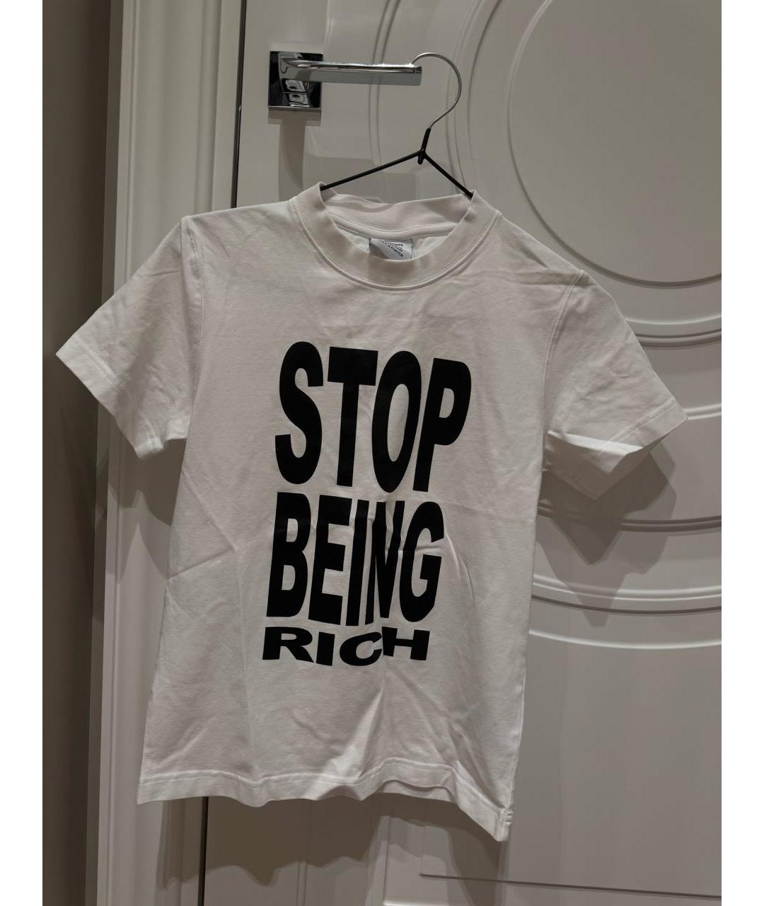 VETEMENTS Белая хлопковая футболка, фото 3