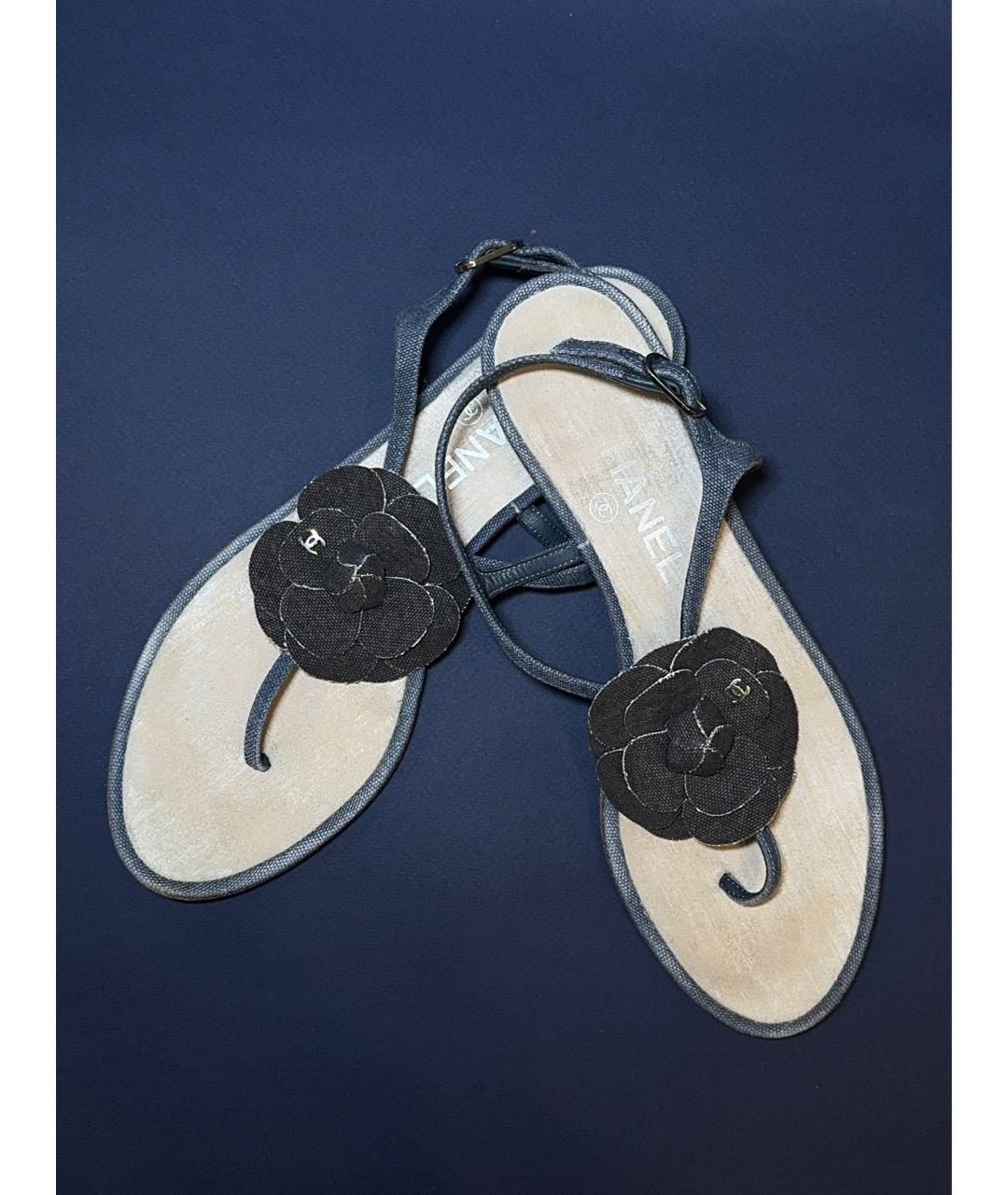 CHANEL Синие сандалии, фото 4