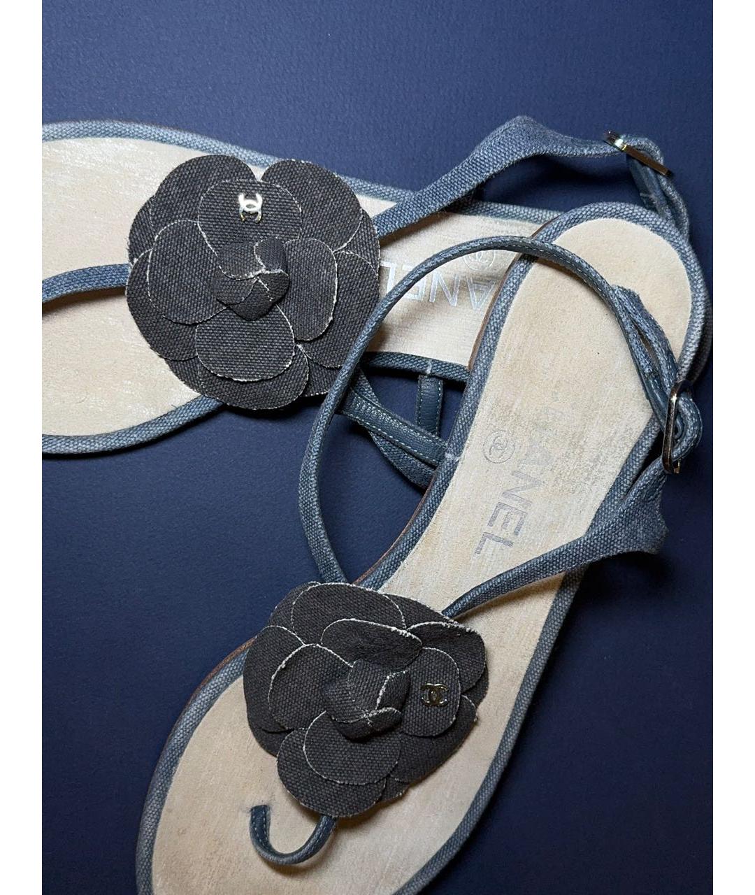CHANEL Синие сандалии, фото 7