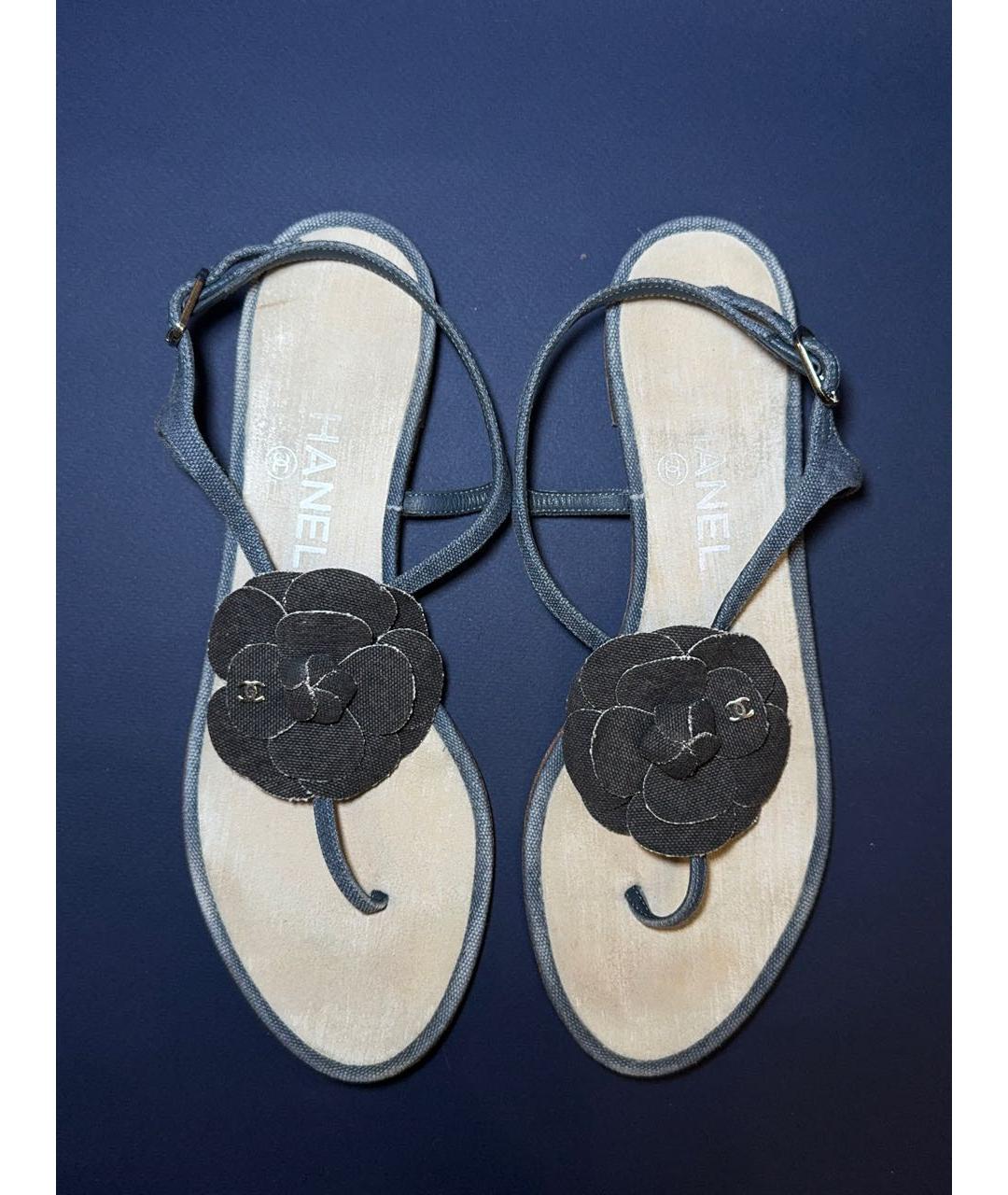 CHANEL Синие сандалии, фото 2
