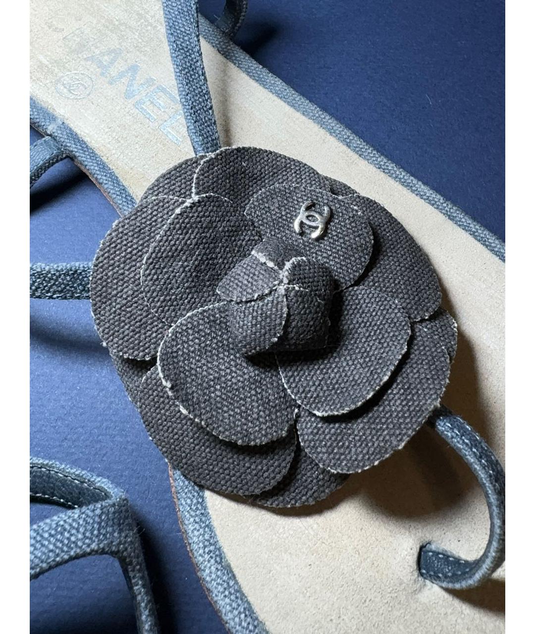 CHANEL Синие сандалии, фото 6
