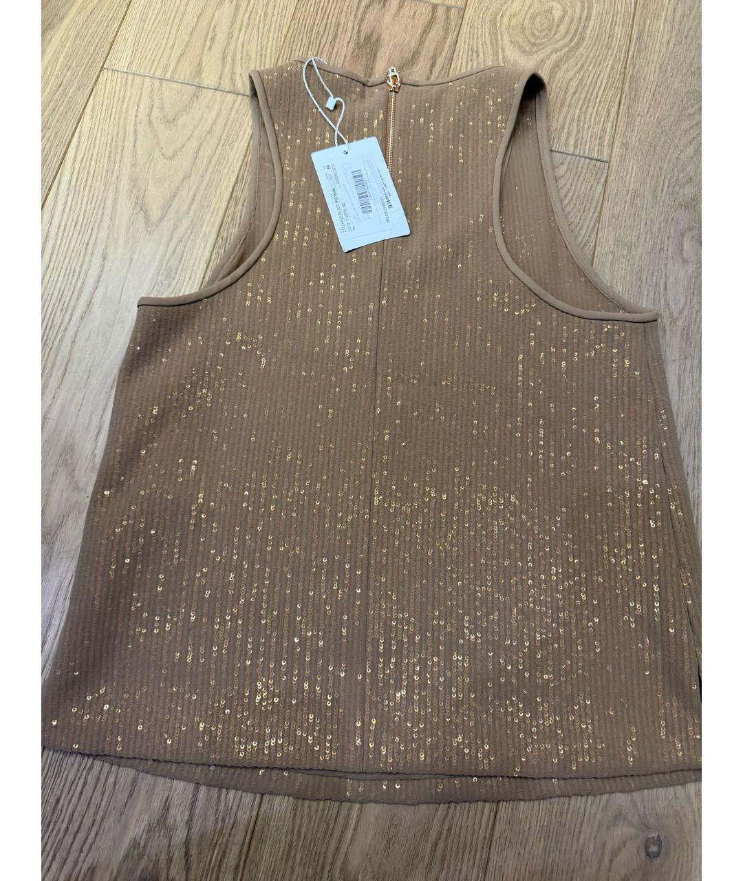 MAX MARA Бежевая полиэстеровая майка, фото 2