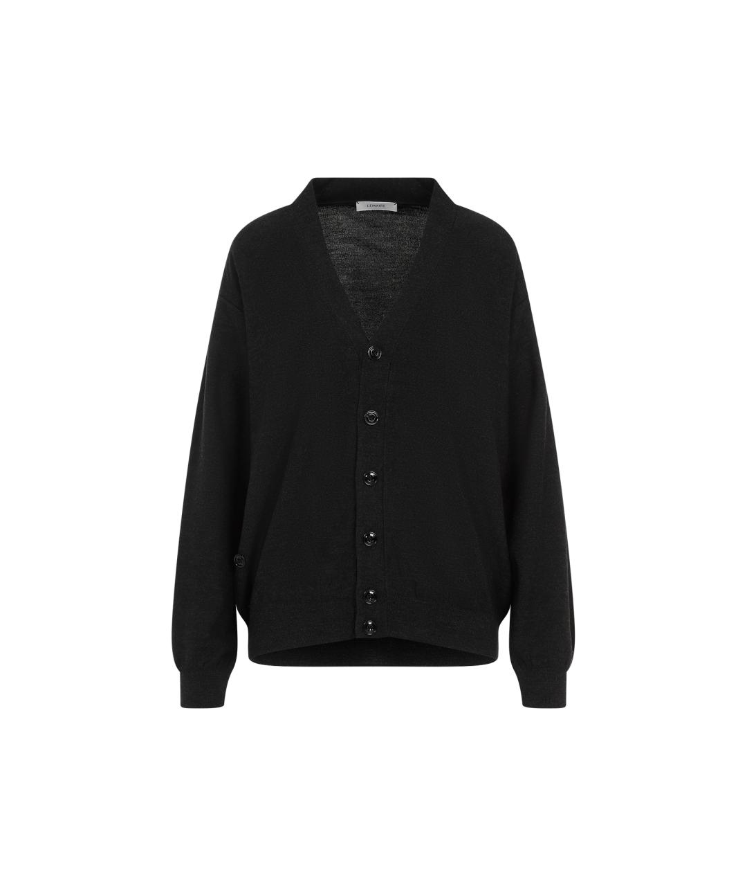 LEMAIRE Черный шерстяной кардиган, фото 1