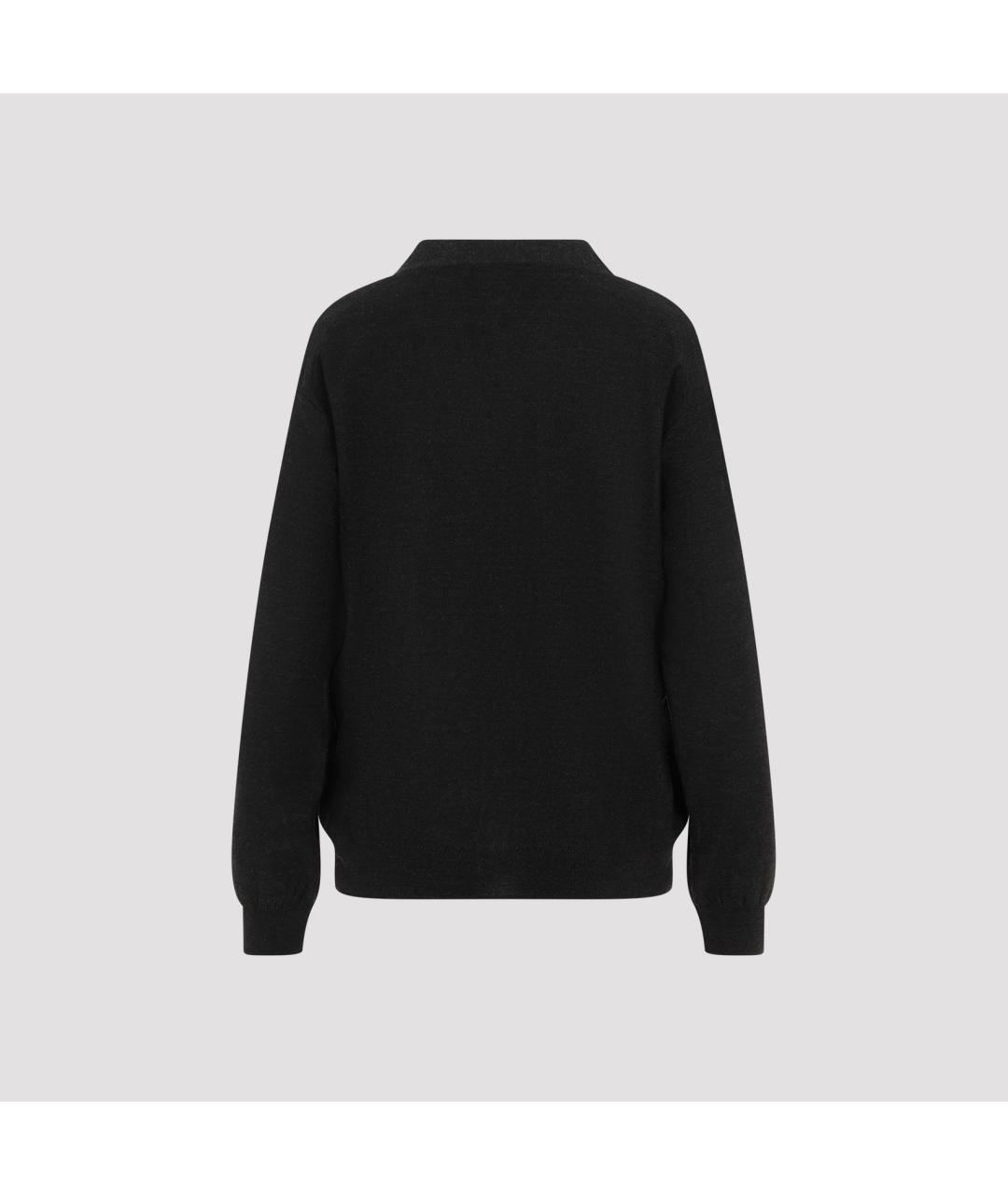 LEMAIRE Черный шерстяной кардиган, фото 2