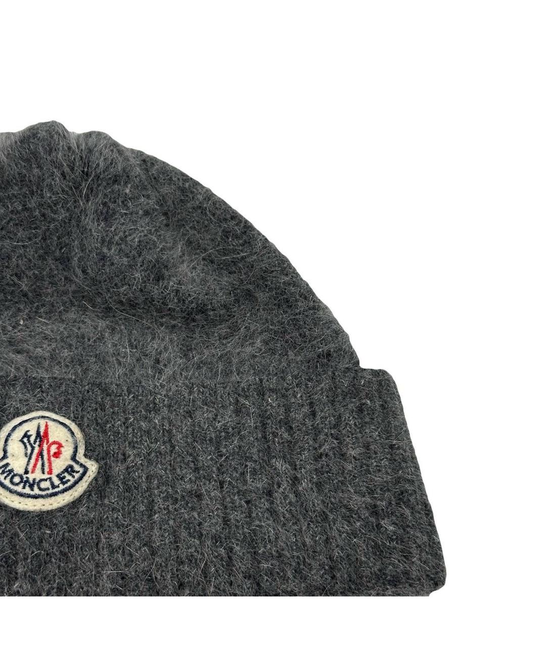 MONCLER Серая шапка, фото 3