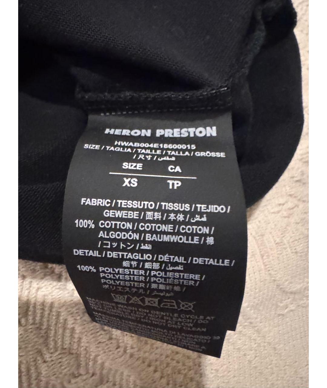 HERON PRESTON Черная хлопковая майка, фото 4
