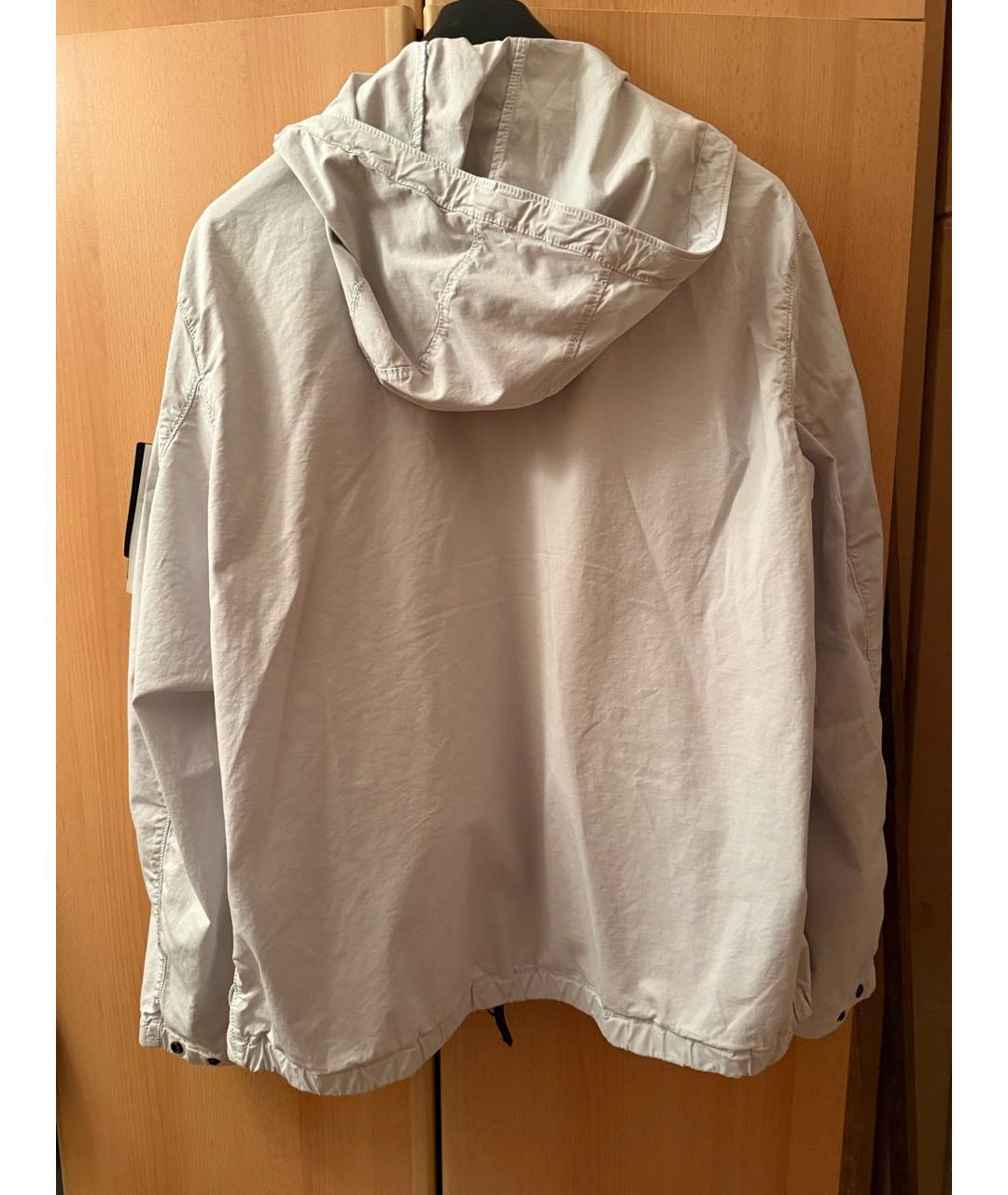 STONE ISLAND Белая хлопко-эластановая куртка, фото 2