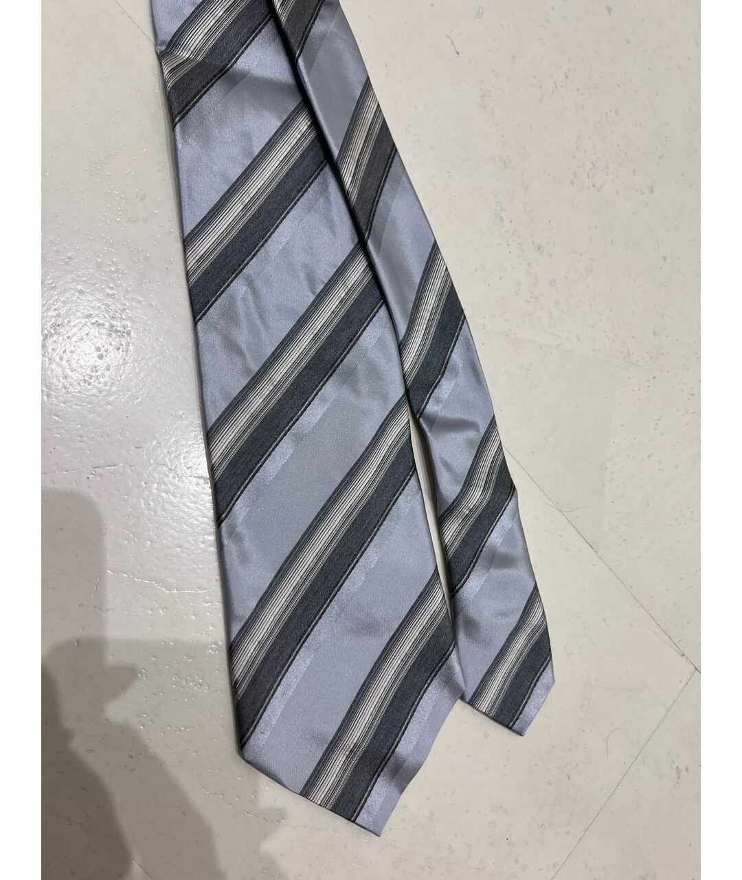 ARMANI COLLEZIONI Серый шелковый галстук, фото 3