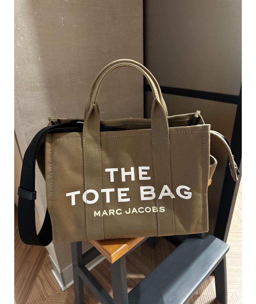 MARC JACOBS Хаки тканевая сумка тоут, фото 4