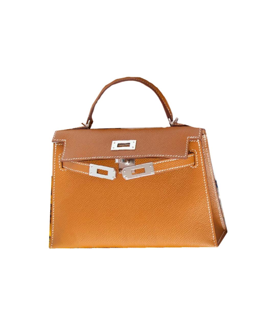 HERMES Коричневая кожаная сумка через плечо, фото 2