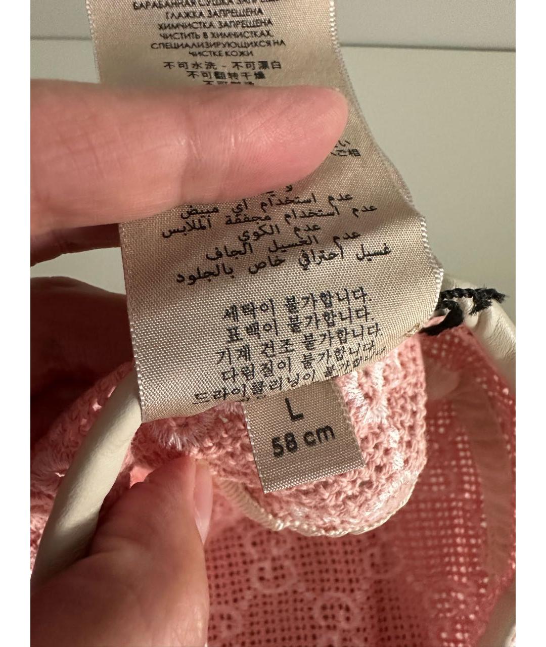 GUCCI Розовая хлопковая шляпа, фото 7