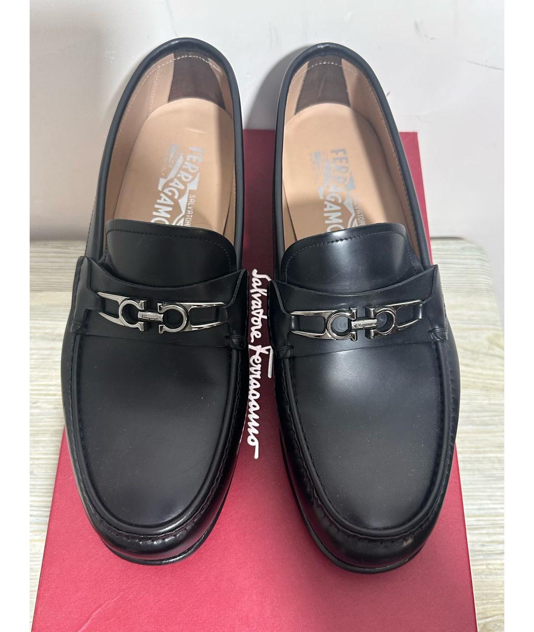 FERRAGAMO Черные кожаные туфли, фото 3