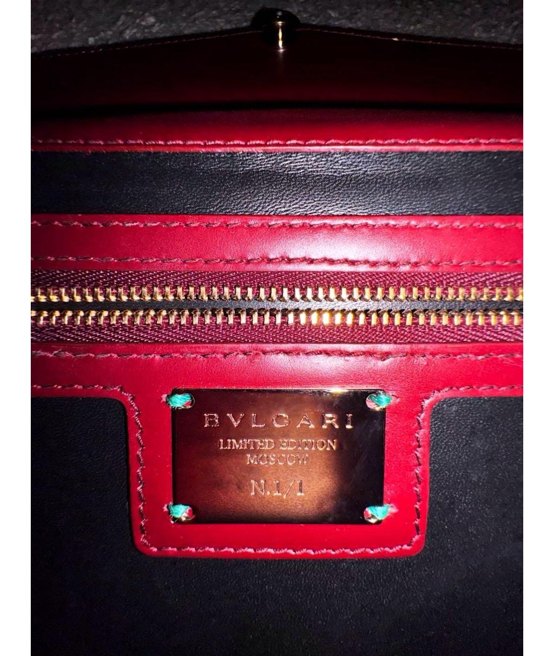 BVLGARI Бордовая бархатная сумка через плечо, фото 7