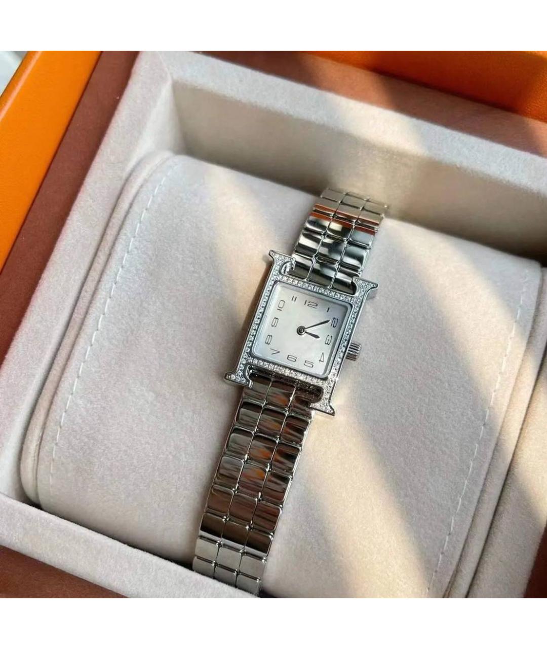 HERMES Серебряные часы, фото 3