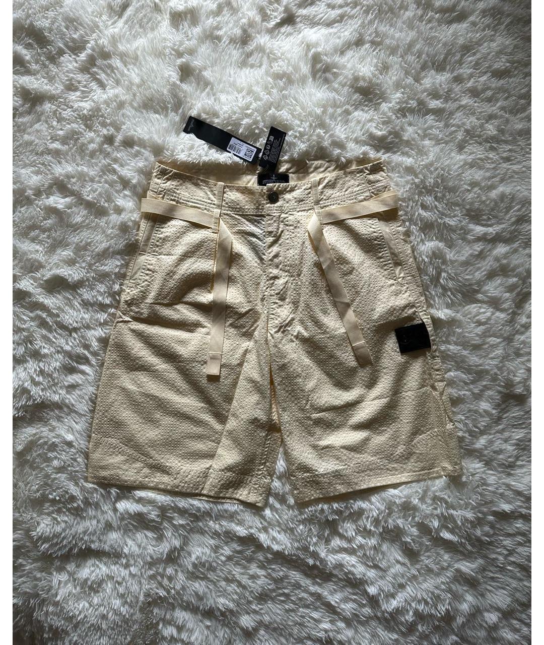 STONE ISLAND SHADOW PROJECT Желтые хлопковые шорты, фото 9