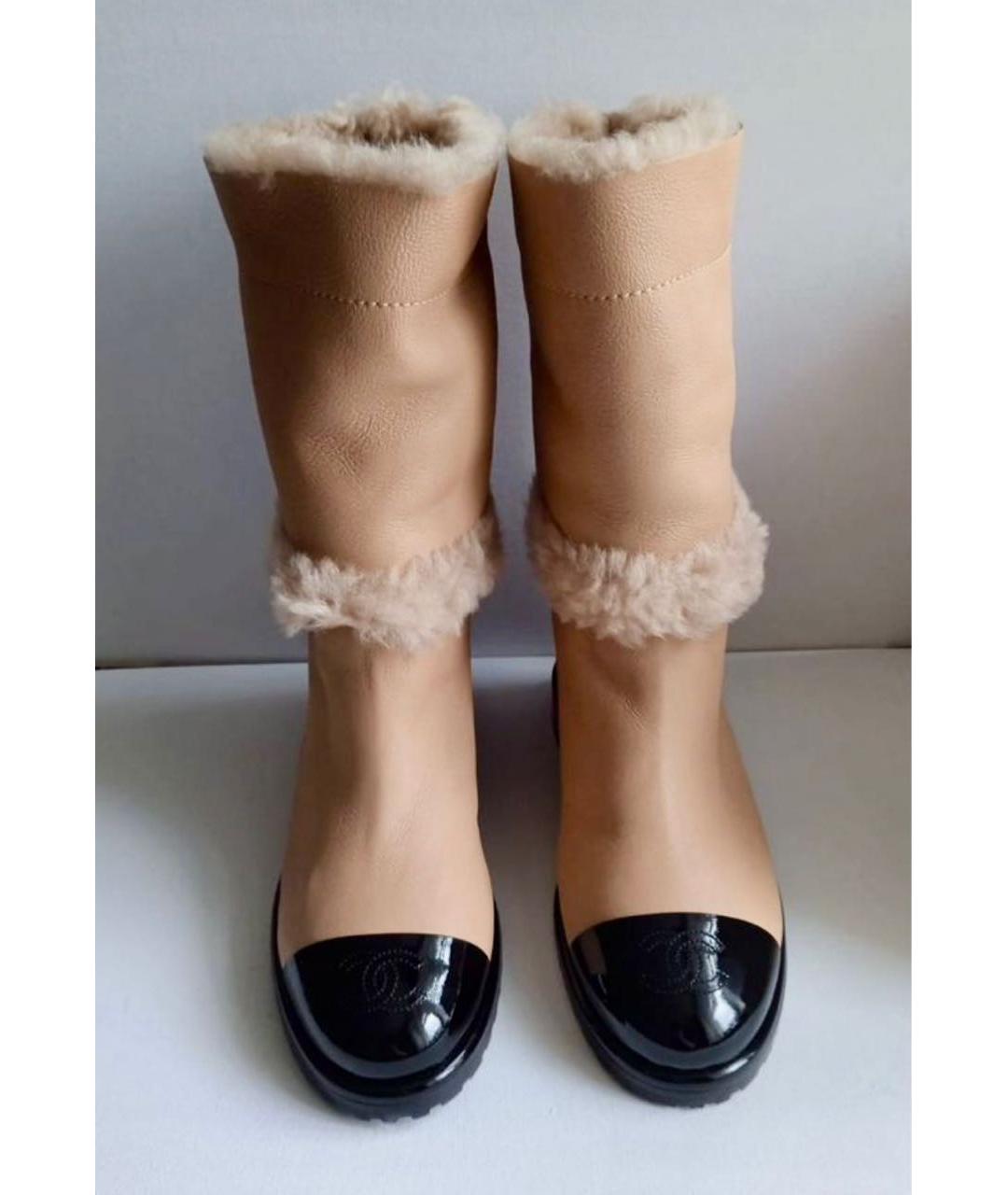 CHANEL Розовые замшевые сапоги, фото 2