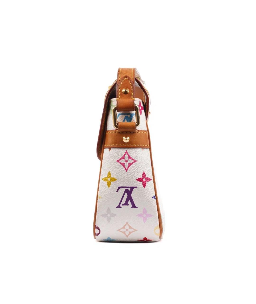 LOUIS VUITTON Белая кожаная сумка через плечо, фото 5