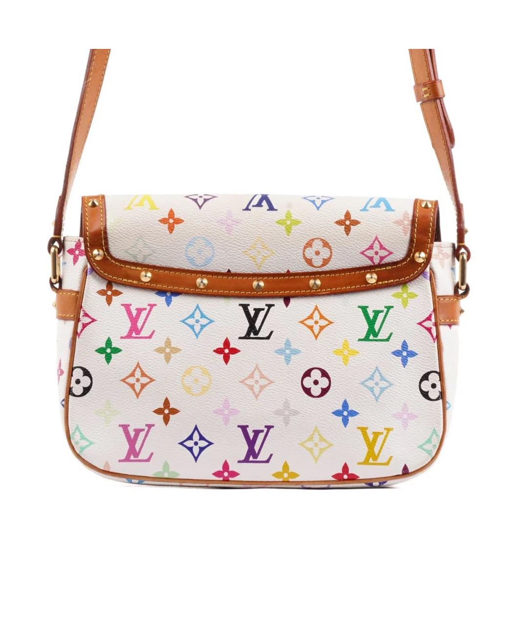 LOUIS VUITTON Белая кожаная сумка через плечо, фото 3