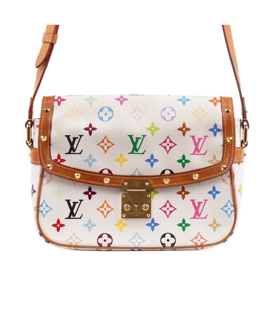 LOUIS VUITTON Белая кожаная сумка через плечо, фото 2