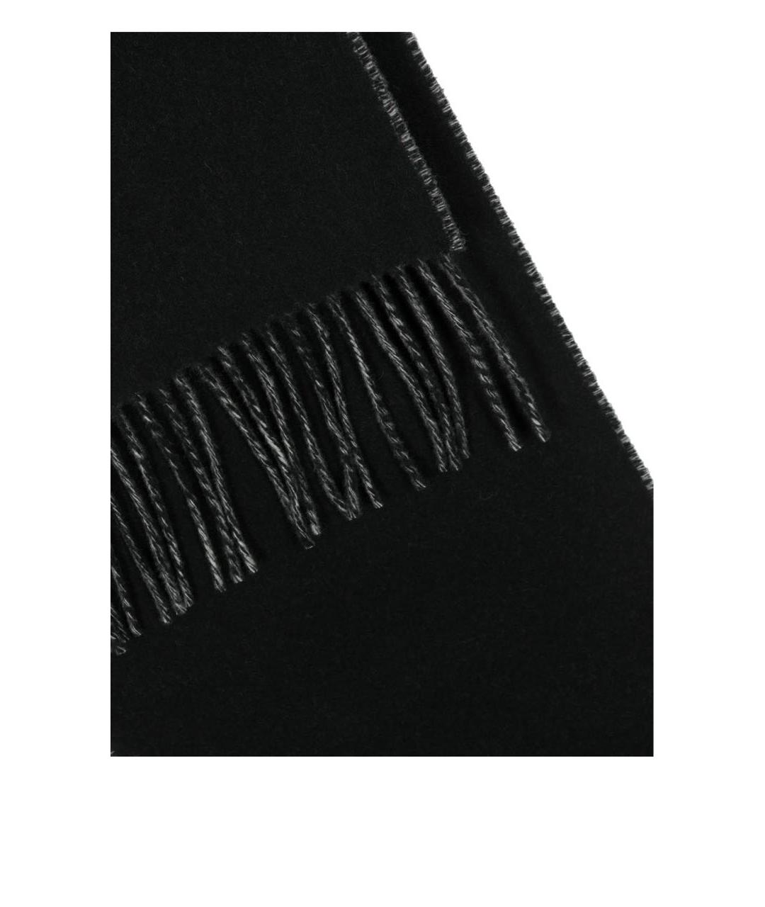 JACQUEMUS Черный шерстяной шарф, фото 3