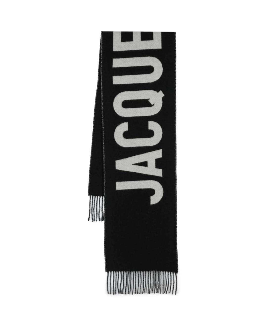 JACQUEMUS Черный шерстяной шарф, фото 1