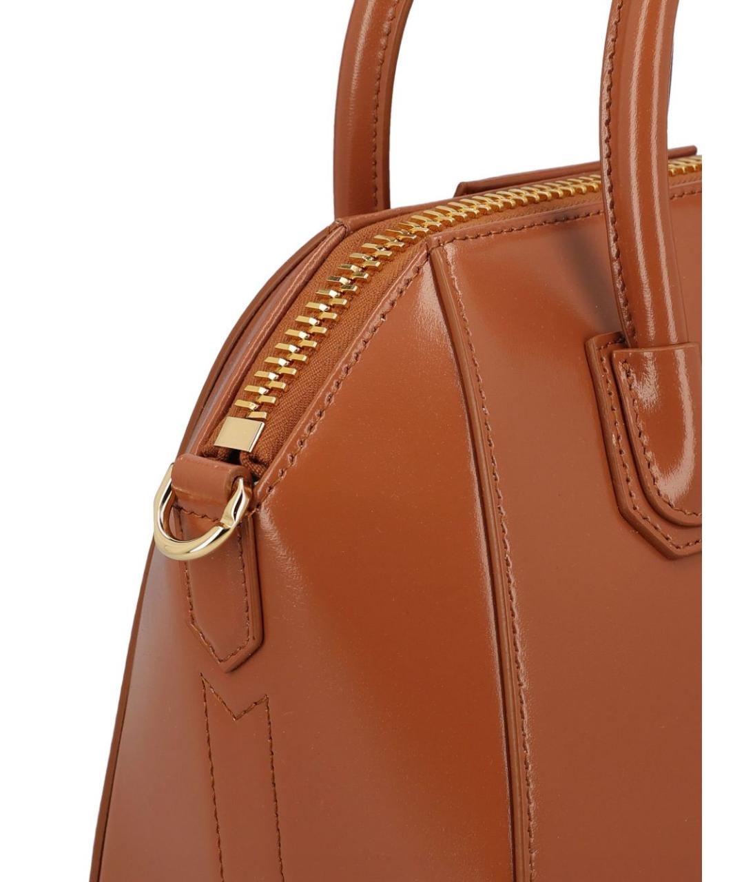 GIVENCHY Коричневая кожаная сумка с короткими ручками, фото 4