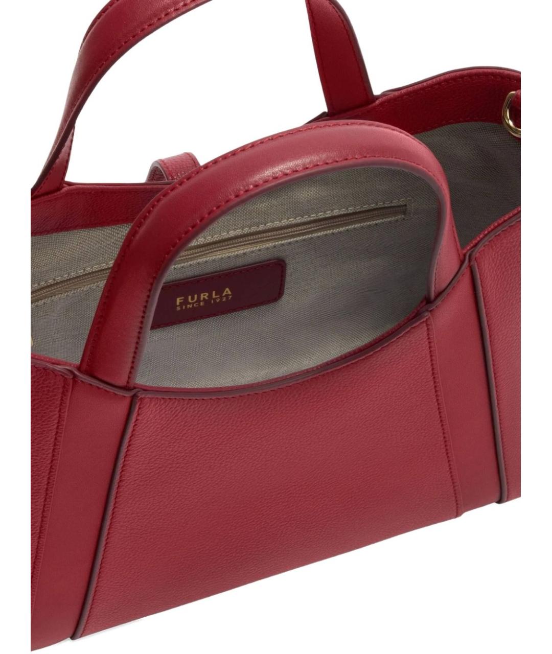 FURLA Красная кожаная сумка тоут, фото 4