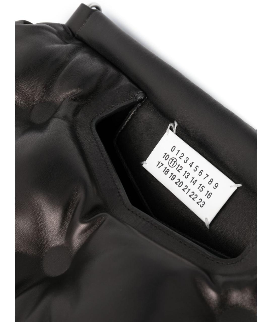 MAISON MARGIELA Черная кожаная сумка через плечо, фото 2