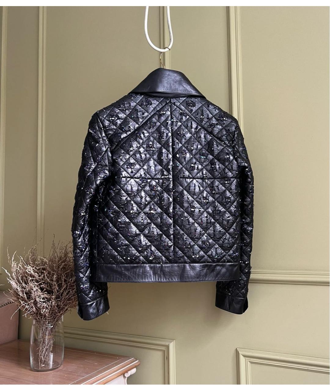 CHANEL Черная кожаная куртка, фото 5