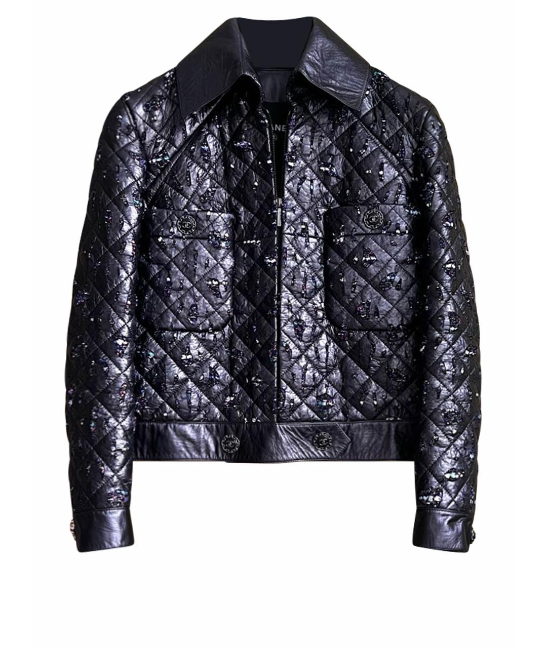 CHANEL Черная кожаная куртка, фото 1