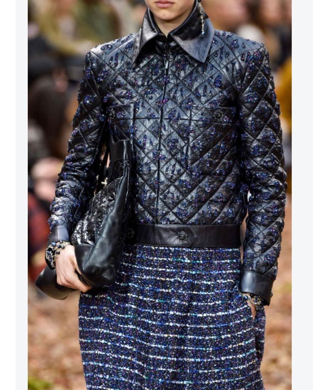 CHANEL Черная кожаная куртка, фото 4