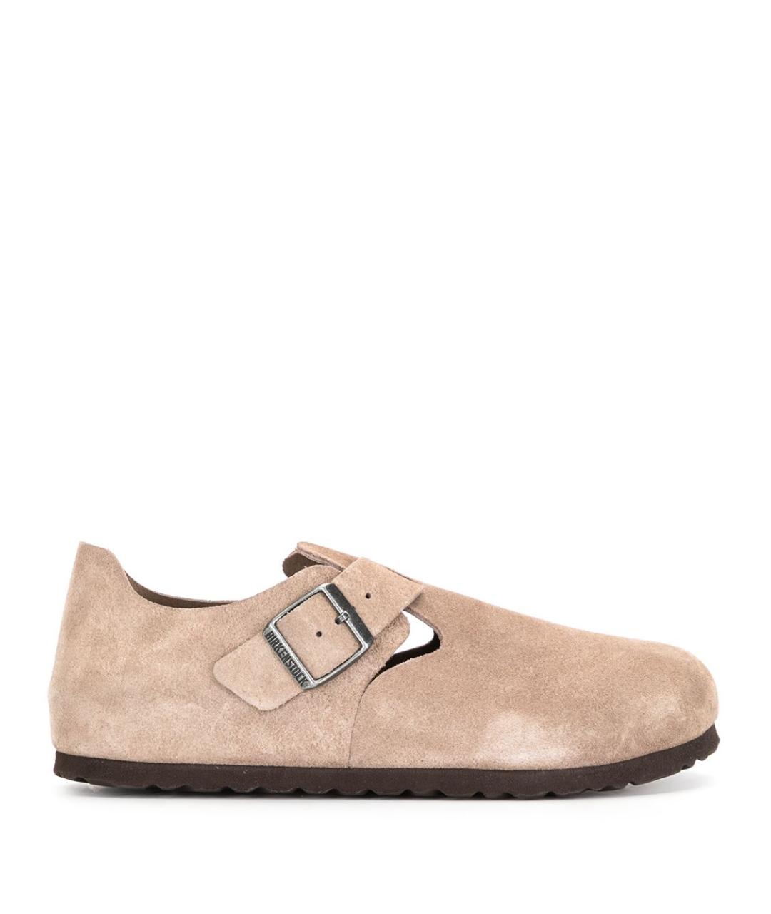 BIRKENSTOCK Бежевые замшевые сабо, фото 1