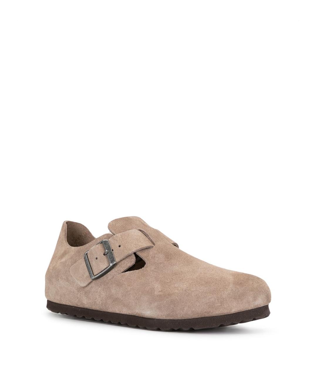 BIRKENSTOCK Бежевые замшевые сабо, фото 2