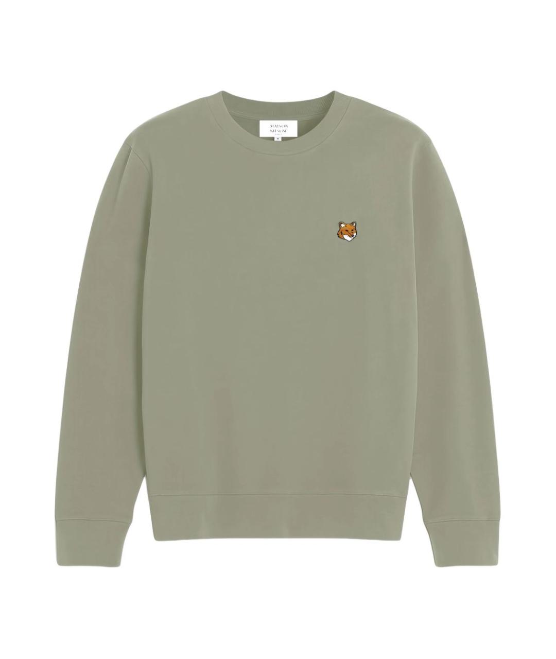MAISON KITSUNE Хаки хлопковый джемпер / свитер, фото 1