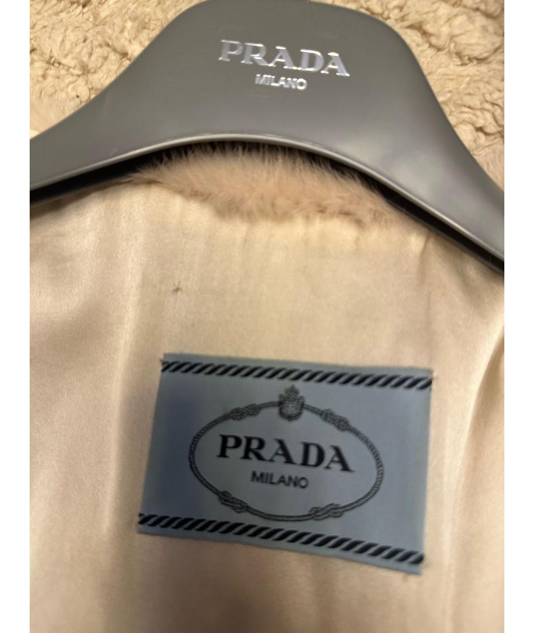 PRADA Розовая меховая шуба, фото 2