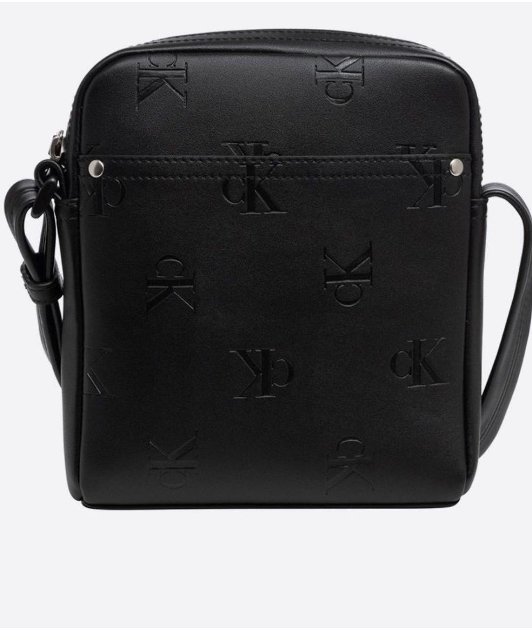 CALVIN KLEIN Черная сумка на плечо из искусственной кожи, фото 3
