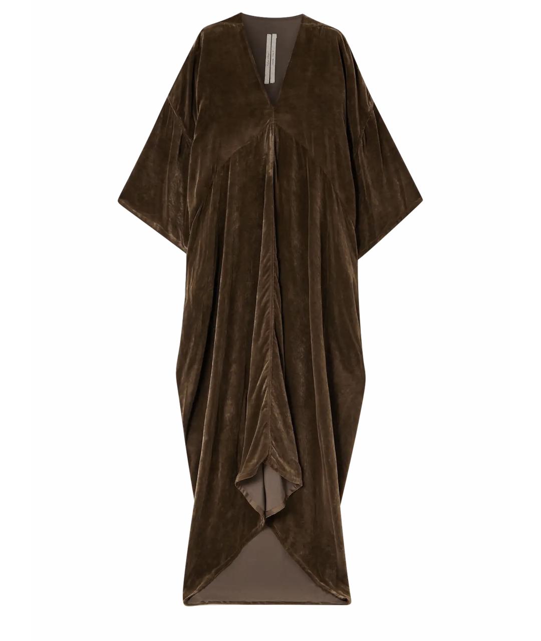 RICK OWENS Коричневое коктейльное платье, фото 1