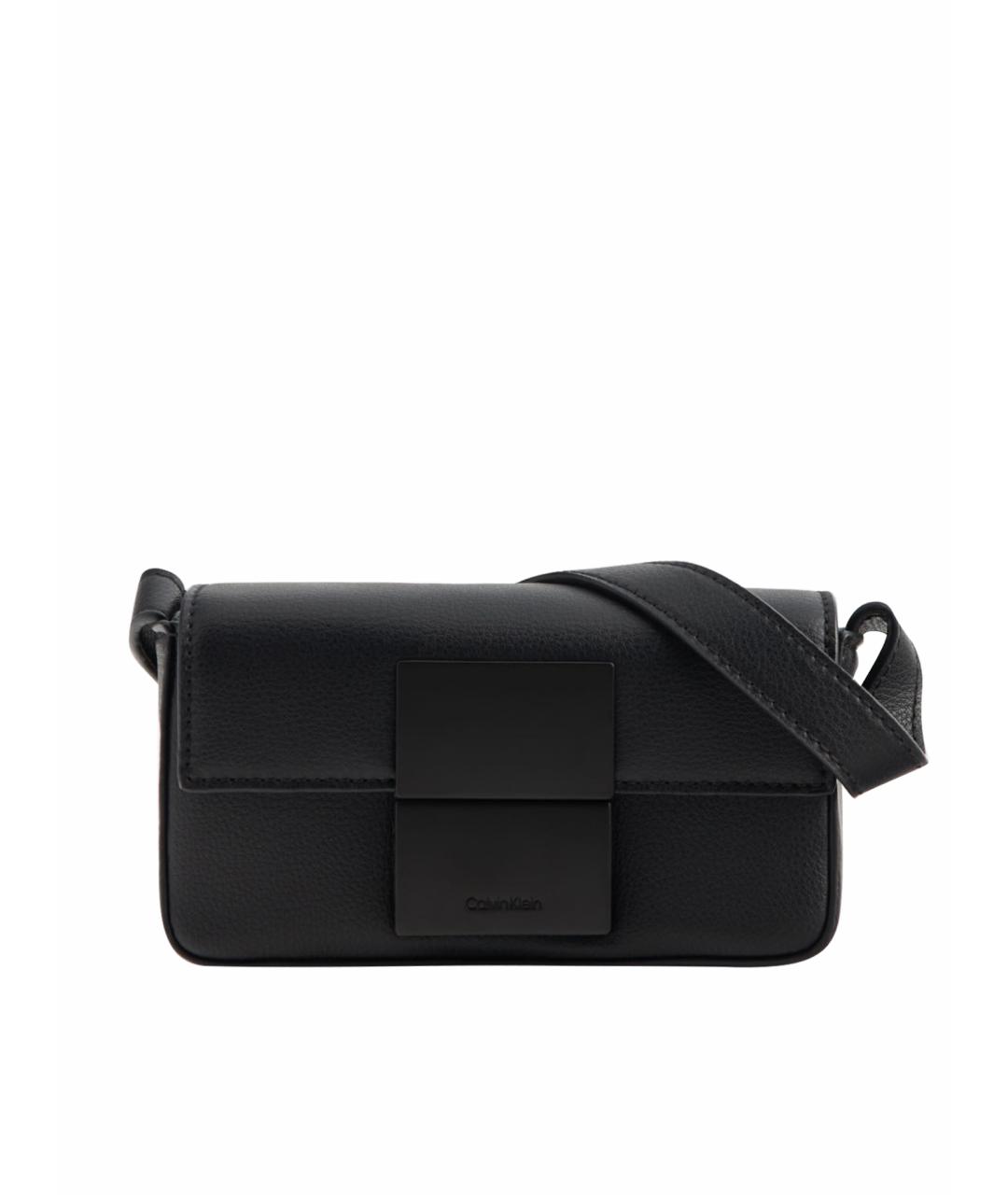 CALVIN KLEIN Черная сумка на плечо из искусственной кожи, фото 1