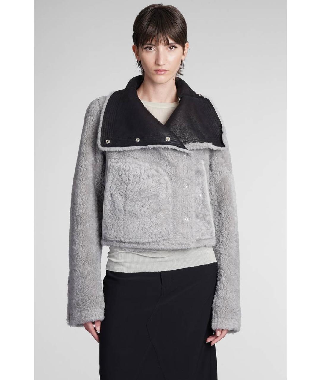 RICK OWENS Черная кожаная дубленка, фото 8