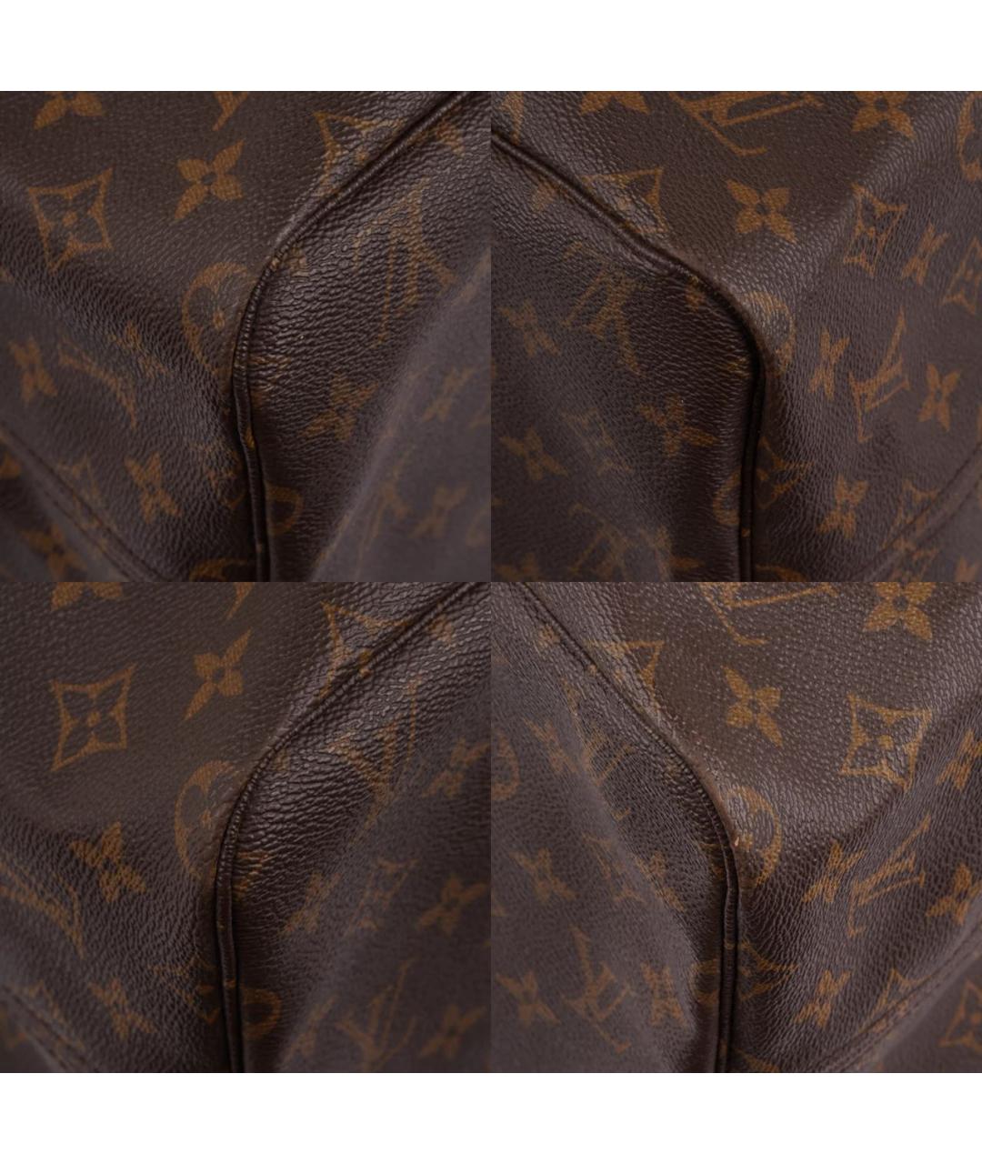 LOUIS VUITTON Коричневая кожаная сумка тоут, фото 7