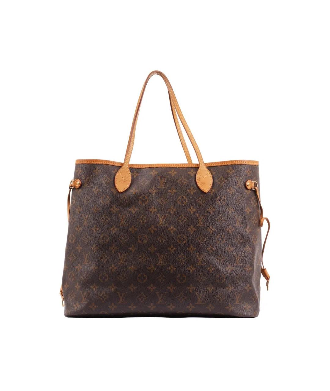 LOUIS VUITTON Коричневая кожаная сумка тоут, фото 2