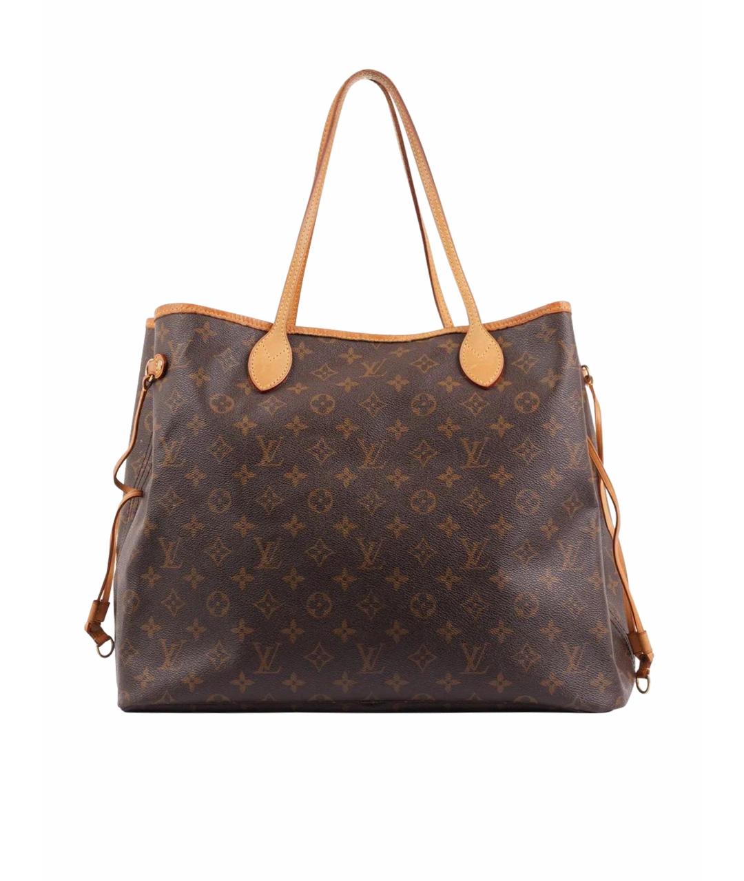 LOUIS VUITTON Коричневая кожаная сумка тоут, фото 1